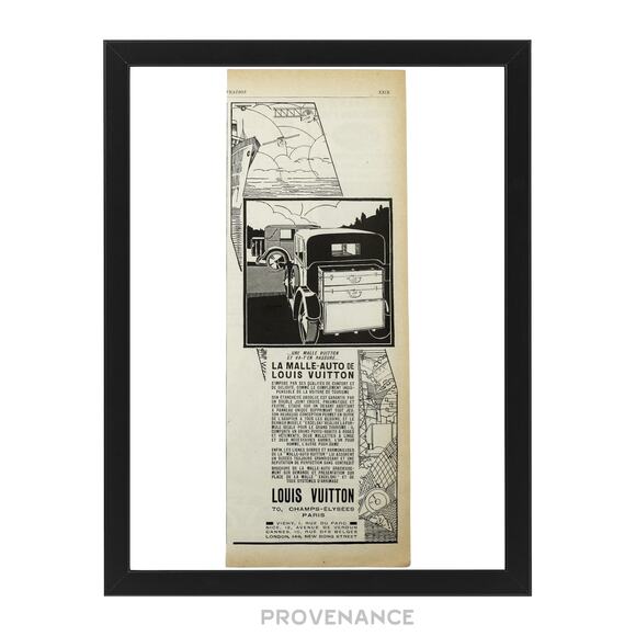 🔴 Louis Vuitton Antique Vintage Newsprint Ad - MALLE-AUTO - Picture 1 of 8